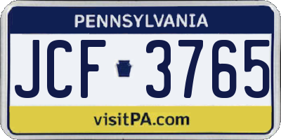 PA license plate JCF3765