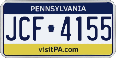 PA license plate JCF4155