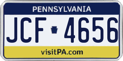 PA license plate JCF4656