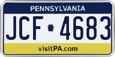 PA license plate JCF4683