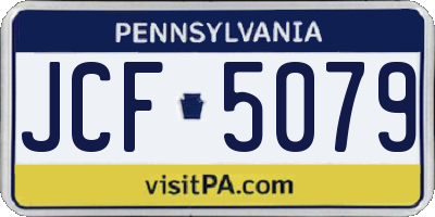 PA license plate JCF5079