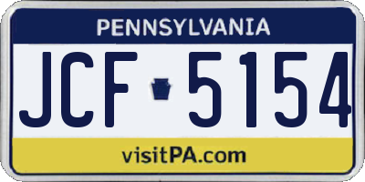 PA license plate JCF5154