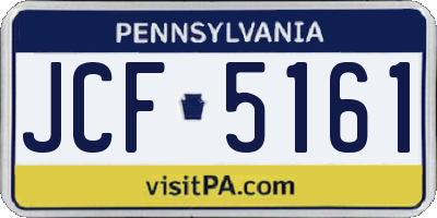 PA license plate JCF5161