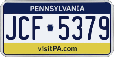 PA license plate JCF5379