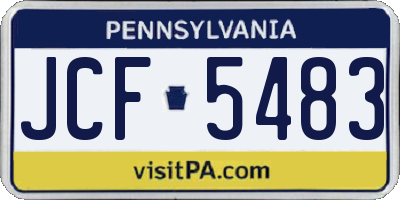 PA license plate JCF5483