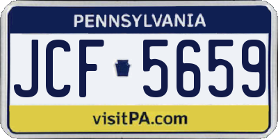 PA license plate JCF5659
