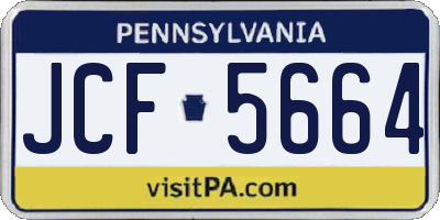 PA license plate JCF5664