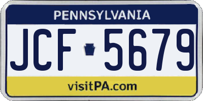 PA license plate JCF5679