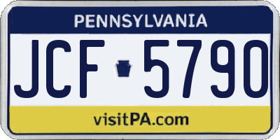 PA license plate JCF5790