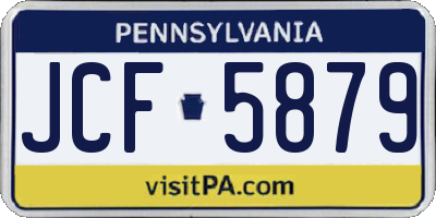 PA license plate JCF5879