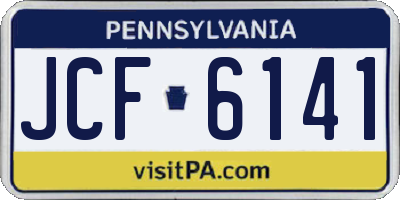 PA license plate JCF6141