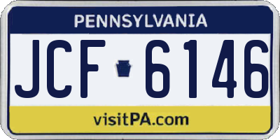PA license plate JCF6146