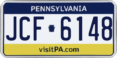 PA license plate JCF6148