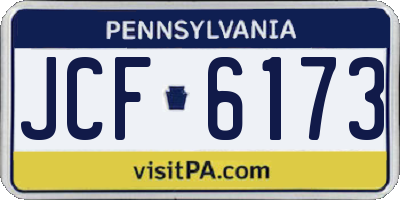 PA license plate JCF6173