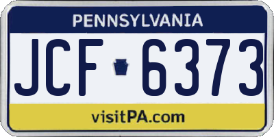 PA license plate JCF6373