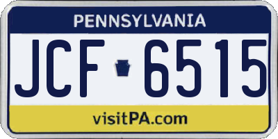 PA license plate JCF6515