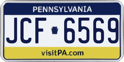PA license plate JCF6569