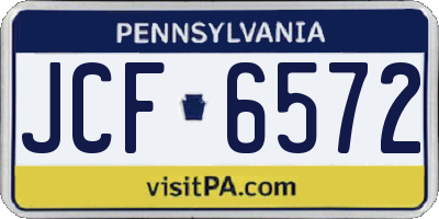 PA license plate JCF6572