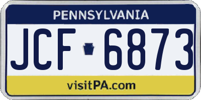 PA license plate JCF6873