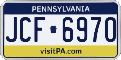 PA license plate JCF6970