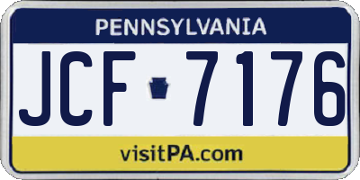 PA license plate JCF7176