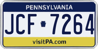 PA license plate JCF7264