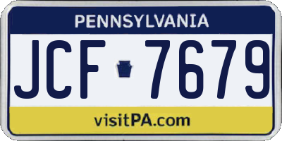 PA license plate JCF7679