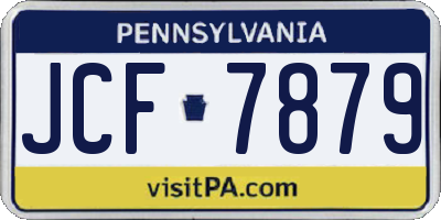 PA license plate JCF7879