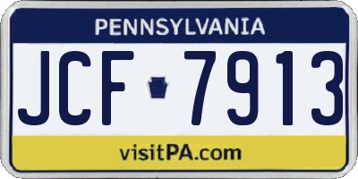 PA license plate JCF7913
