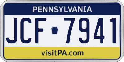 PA license plate JCF7941