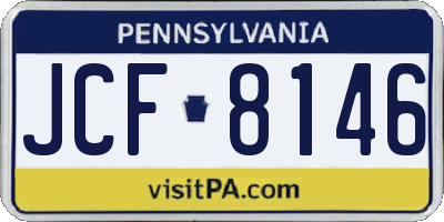 PA license plate JCF8146