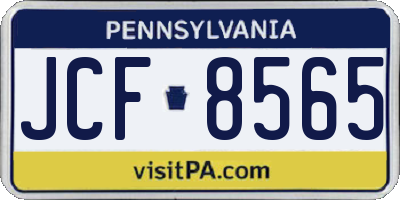 PA license plate JCF8565