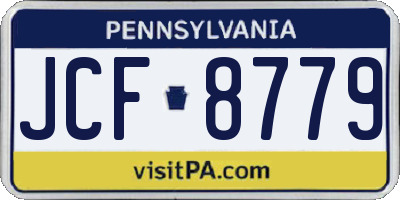 PA license plate JCF8779