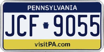PA license plate JCF9055
