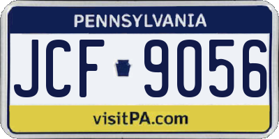 PA license plate JCF9056