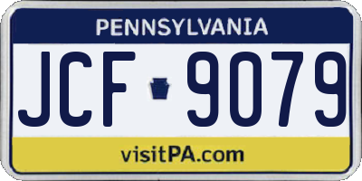 PA license plate JCF9079