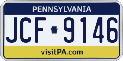 PA license plate JCF9146