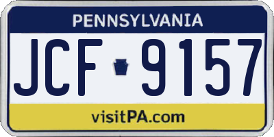 PA license plate JCF9157