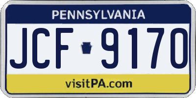 PA license plate JCF9170