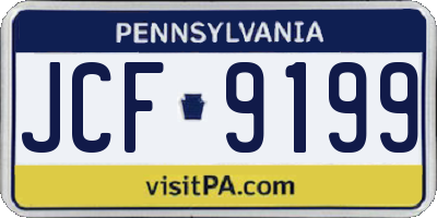 PA license plate JCF9199