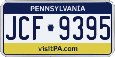 PA license plate JCF9395