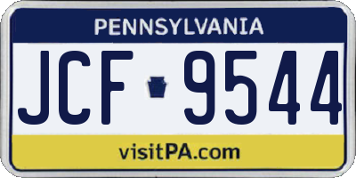 PA license plate JCF9544