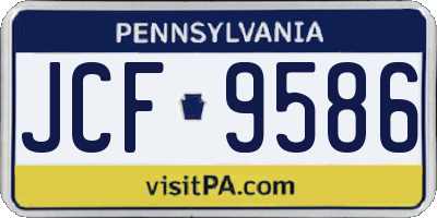 PA license plate JCF9586