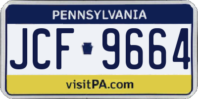 PA license plate JCF9664