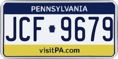PA license plate JCF9679