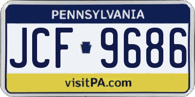 PA license plate JCF9686