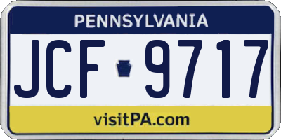 PA license plate JCF9717