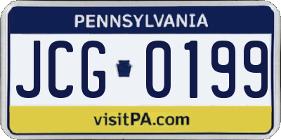 PA license plate JCG0199