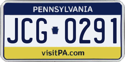 PA license plate JCG0291