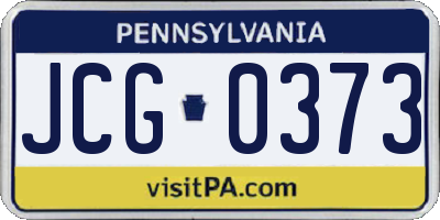 PA license plate JCG0373